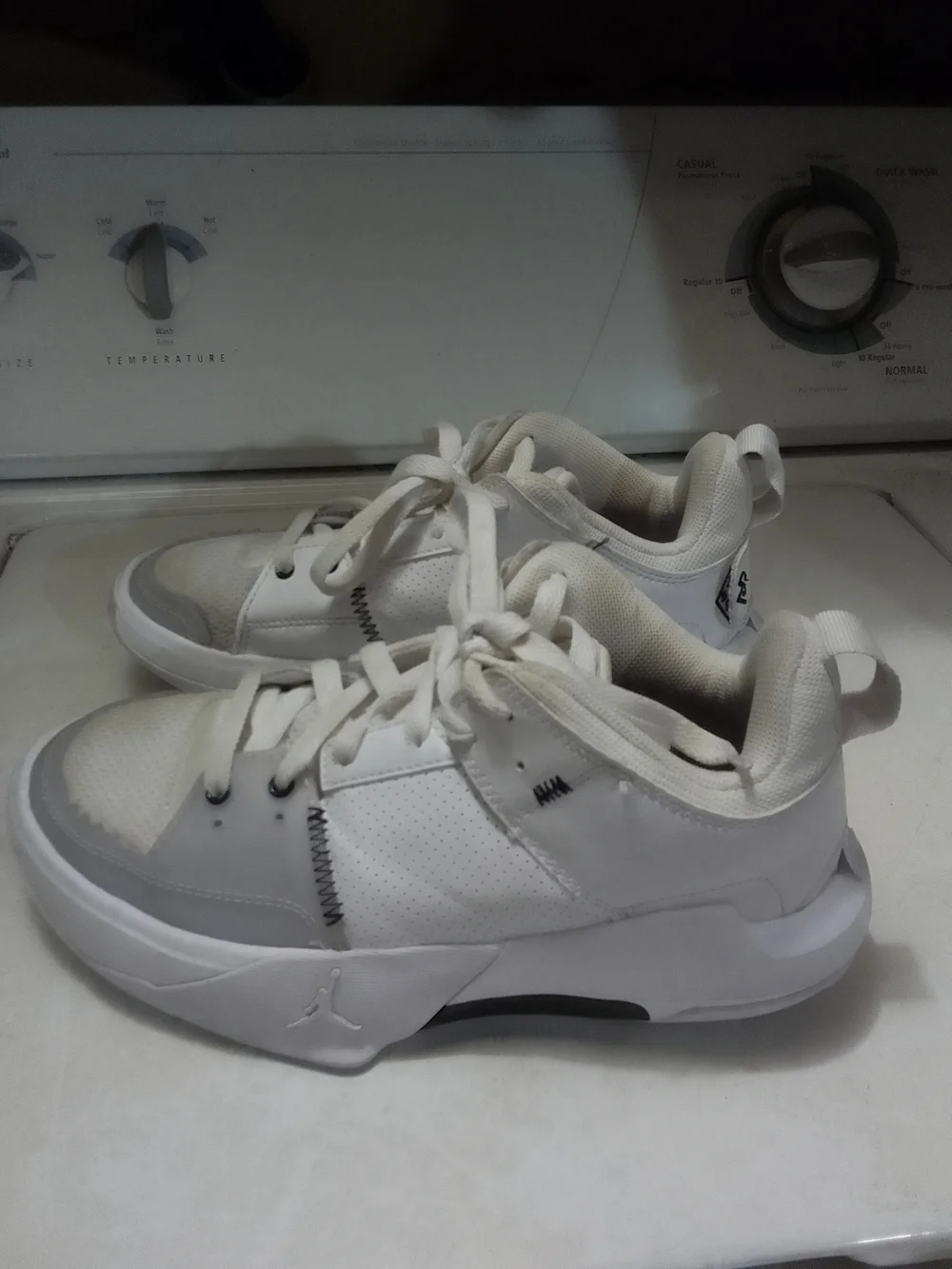 Jordan One Take 5 Big Kids  White Low-Top Athletic Sneakers‎ 5 Y